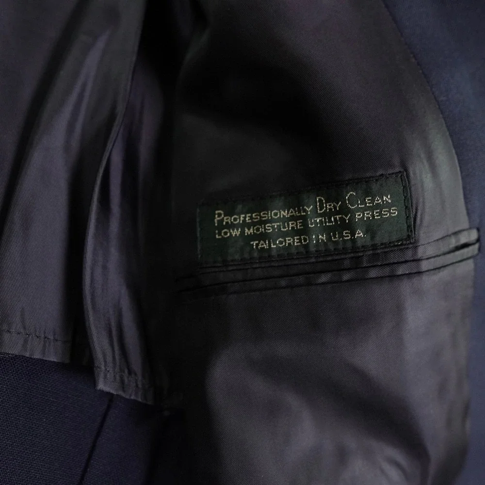 Georgetown University Shop Blazer Men 40R Navy Blue Gold Crest Button USA Made